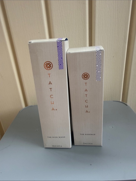 Tatcha Other - Tatcha Cream & Gold Skincare Duo with Purple Accents